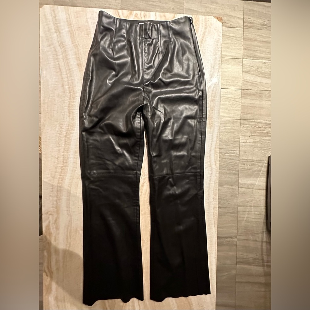 Zara black leather pants!